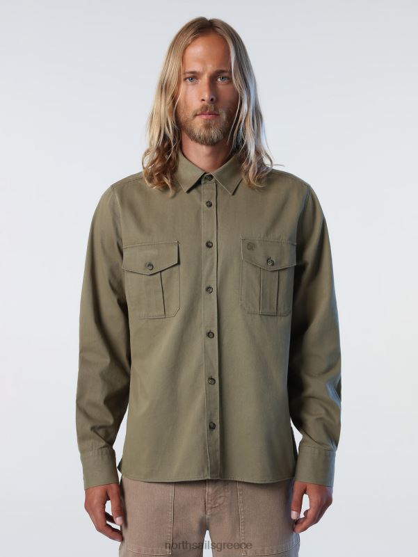 γρ North Sails άνδρες βαρύ μπλουζάκι πράσινο κισσό NZP81024 είδη ένδυσης