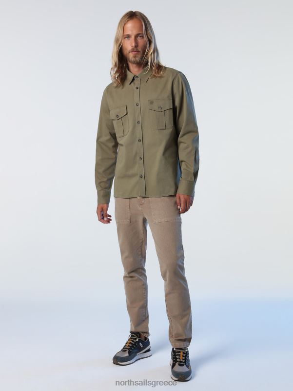 γρ North Sails άνδρες βαρύ μπλουζάκι πράσινο κισσό NZP81024 είδη ένδυσης