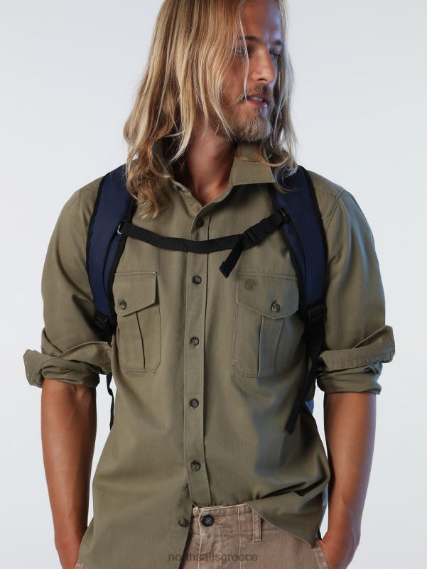 γρ North Sails άνδρες βαρύ μπλουζάκι πράσινο κισσό NZP81024 είδη ένδυσης