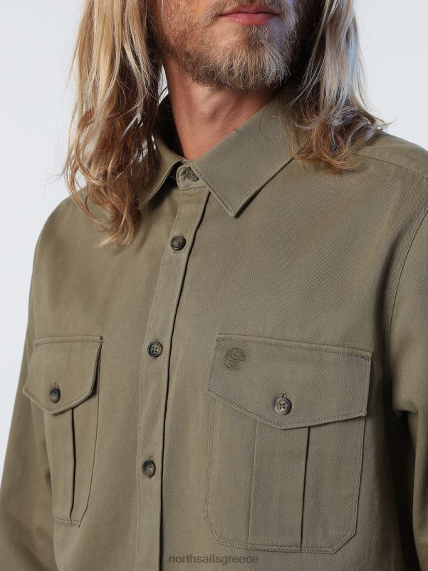 γρ North Sails άνδρες βαρύ μπλουζάκι πράσινο κισσό NZP81024 είδη ένδυσης