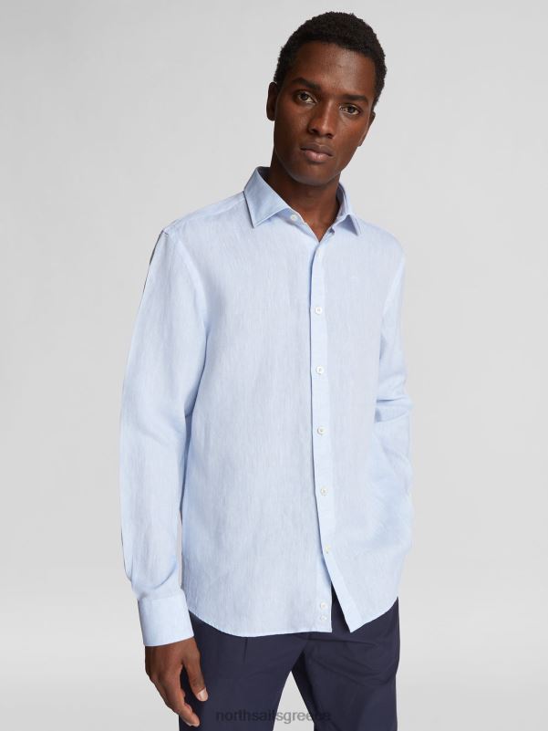 γρ North Sails άνδρες λινό πουκάμισο δροσερό μπλε NZP81181 είδη ένδυσης