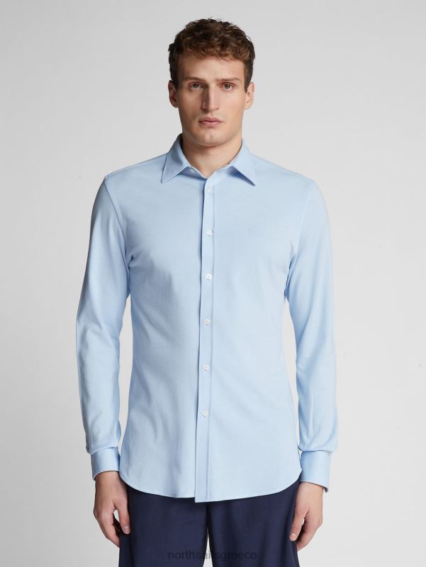 γρ North Sails άνδρες πουκάμισο πικέ γαλάζιο NZP81185 είδη ένδυσης