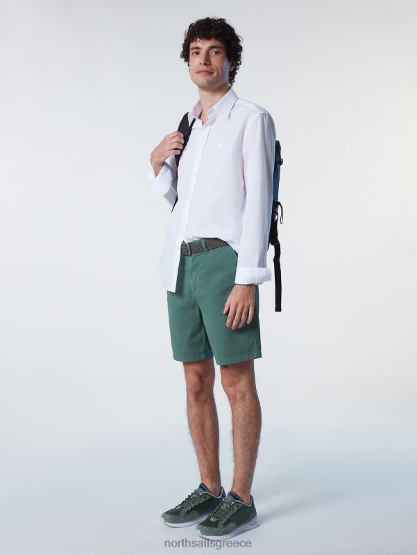 γρ North Sails άνδρες πουκάμισο από ποπλίνα άσπρο NZP8204 είδη ένδυσης