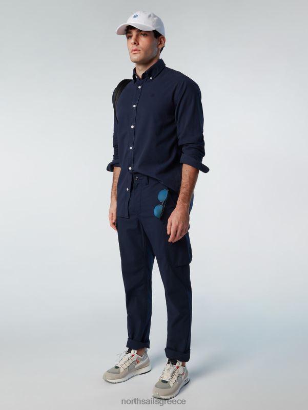 γρ North Sails άνδρες πουκάμισο γαμπαρντίνα ναυτικό μπλε NZP8207 είδη ένδυσης