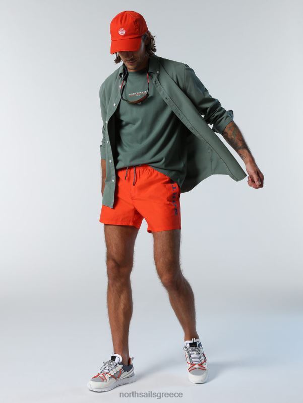 γρ North Sails άνδρες πουκάμισο γαμπαρντίνα στρατιωτικό πράσινο NZP8208 είδη ένδυσης