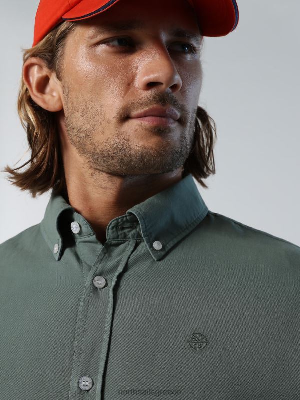 γρ North Sails άνδρες πουκάμισο γαμπαρντίνα στρατιωτικό πράσινο NZP8208 είδη ένδυσης