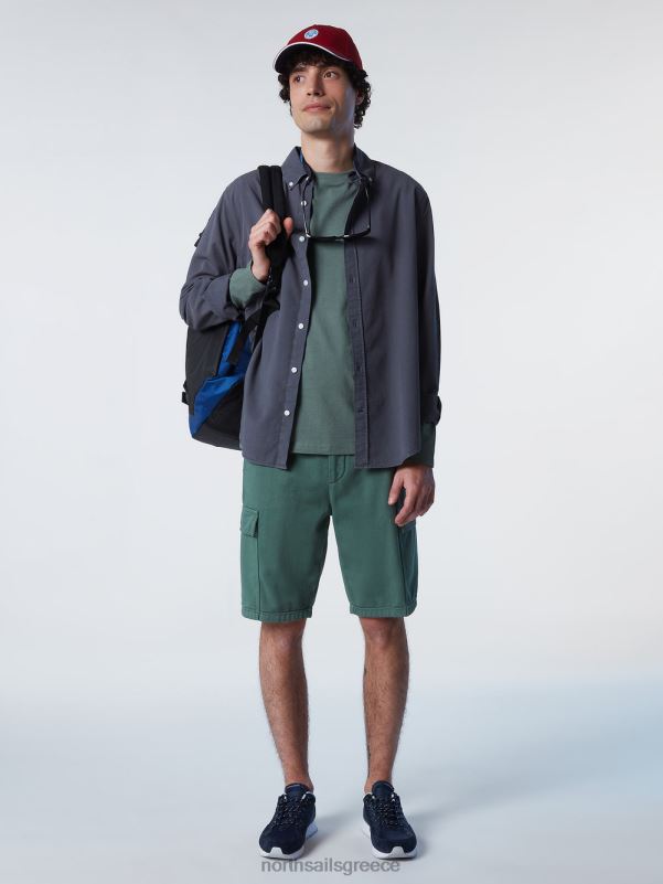 γρ North Sails άνδρες πουκάμισο γαμπαρντίνα ασφάλτος NZP8209 είδη ένδυσης