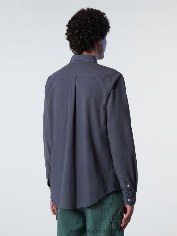 γρ North Sails άνδρες πουκάμισο γαμπαρντίνα ασφάλτος NZP8209 είδη ένδυσης