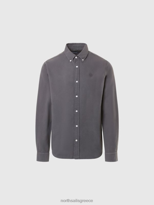 γρ North Sails άνδρες πουκάμισο γαμπαρντίνα ασφάλτος NZP8209 είδη ένδυσης