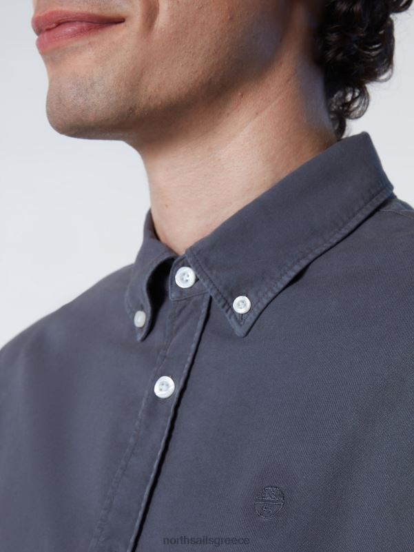 γρ North Sails άνδρες πουκάμισο γαμπαρντίνα ασφάλτος NZP8209 είδη ένδυσης