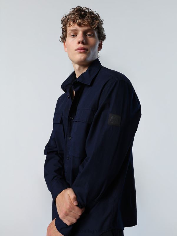 γρ North Sails άνδρες μπλούζα από ποπλίνα ναυτικό μπλε NZP8227 είδη ένδυσης