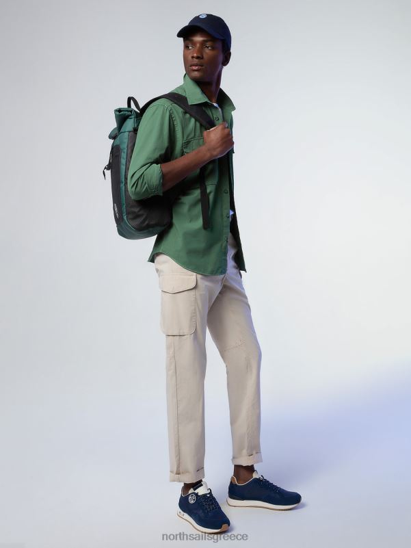 γρ North Sails άνδρες μπλούζα από ποπλίνα στρατιωτικό πράσινο NZP8228 είδη ένδυσης