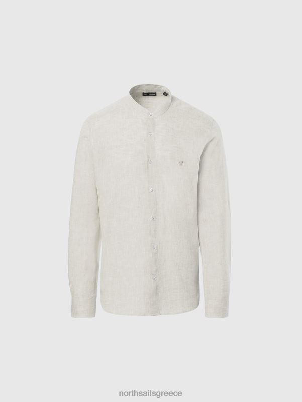 γρ North Sails άνδρες πουκάμισο με γιακά μανταρίνι περιστέρι NZP8234 είδη ένδυσης