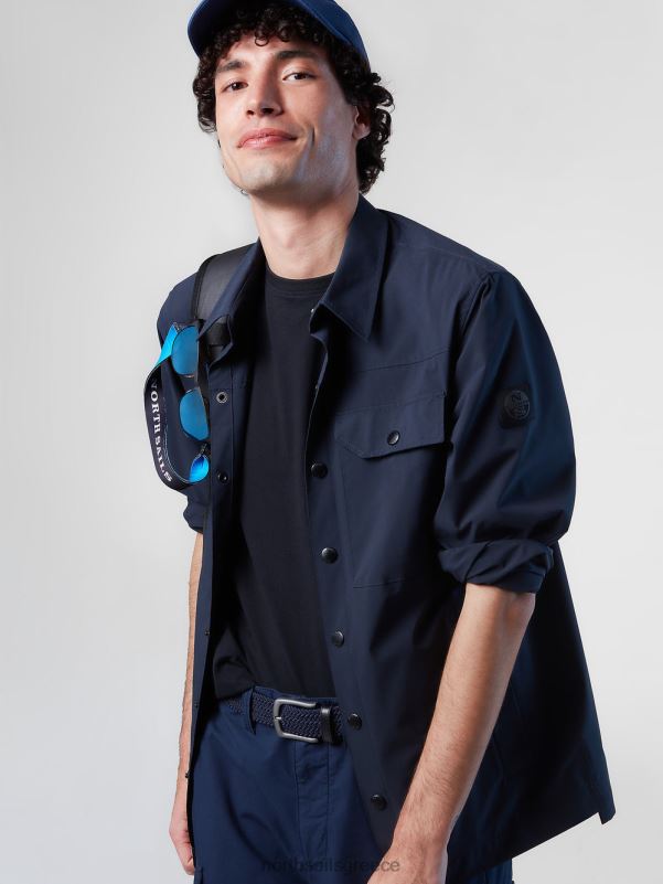 γρ North Sails άνδρες πουκάμισο που κατεβάζει ναυτικό μπλε NZP839 είδη ένδυσης