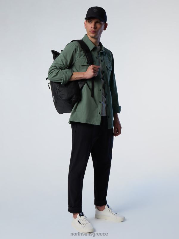 γρ North Sails άνδρες πουκάμισο που κατεβάζει στρατιωτικό πράσινο NZP840 είδη ένδυσης