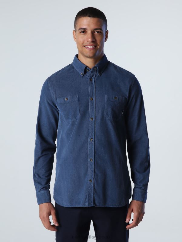 γρ North Sails άνδρες κοτλέ πουκάμισο μπλε της Κίνας NZP8969 είδη ένδυσης