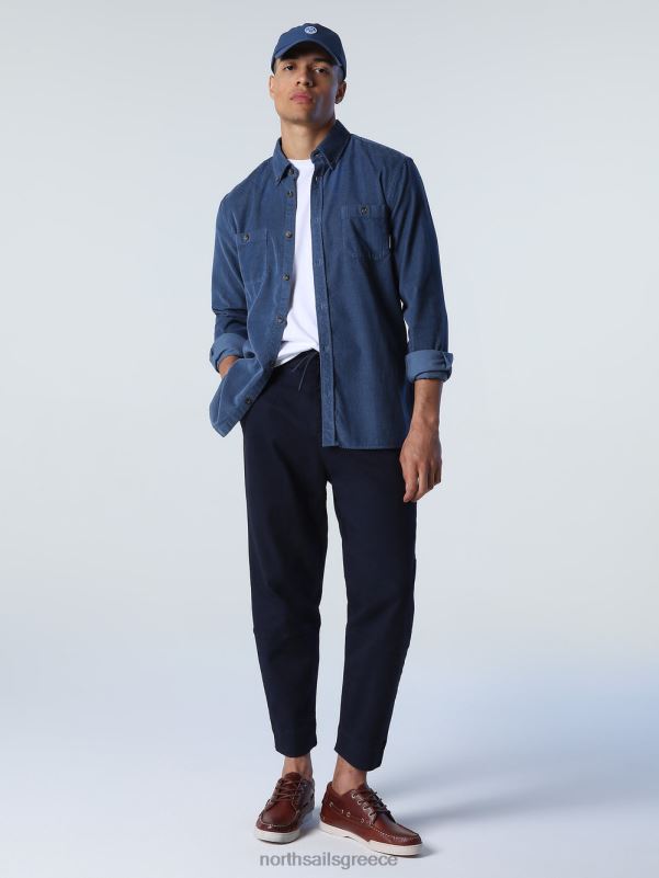 γρ North Sails άνδρες κοτλέ πουκάμισο μπλε της Κίνας NZP8969 είδη ένδυσης