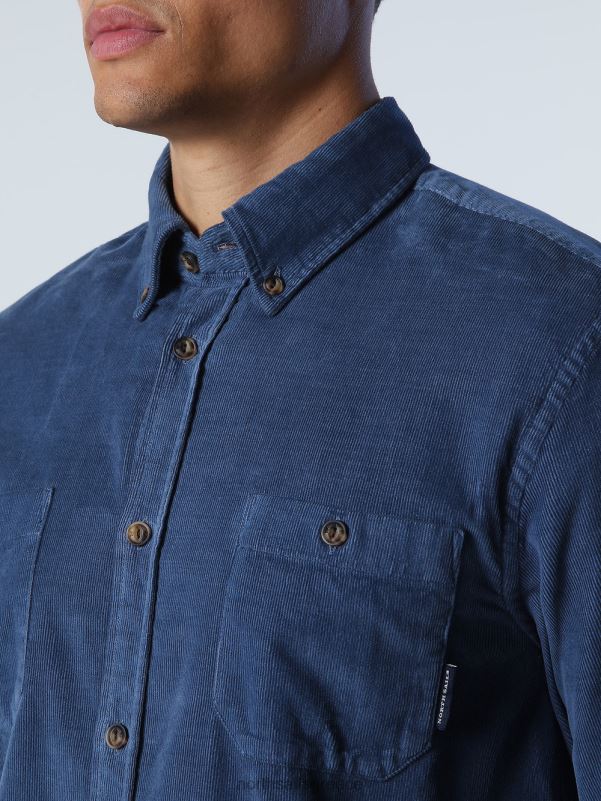 γρ North Sails άνδρες κοτλέ πουκάμισο μπλε της Κίνας NZP8969 είδη ένδυσης