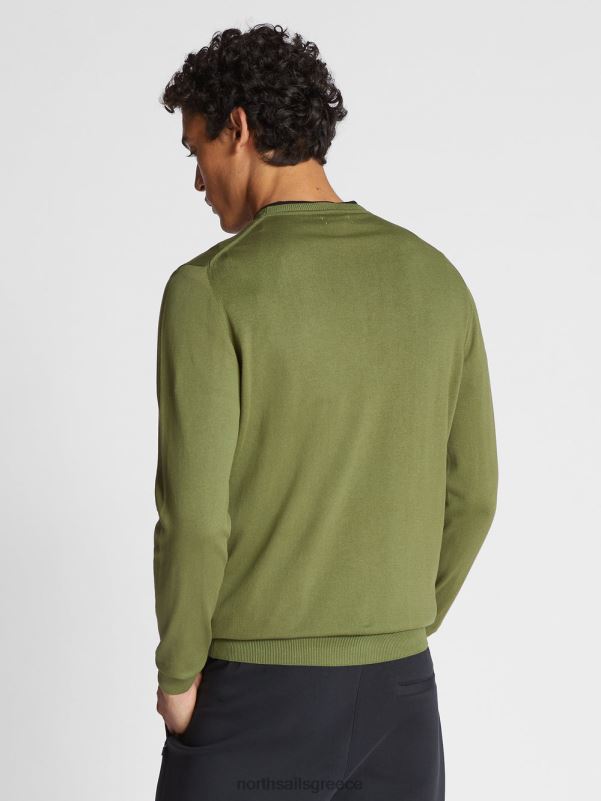 γρ North Sails άνδρες βαμβακερό μπλουζάκι λαδί NZP81063 είδη ένδυσης