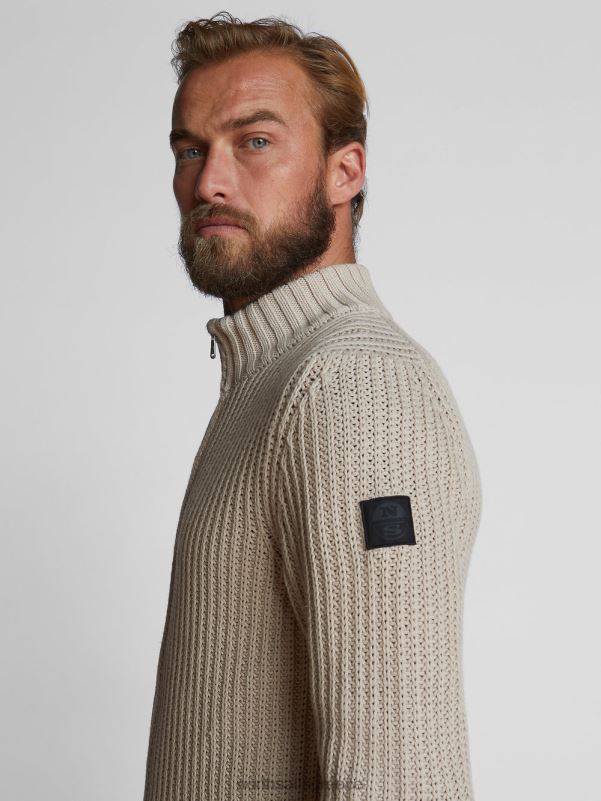 γρ North Sails άνδρες ζακέτα με φερμουάρ μπεζ NZP81240 είδη ένδυσης