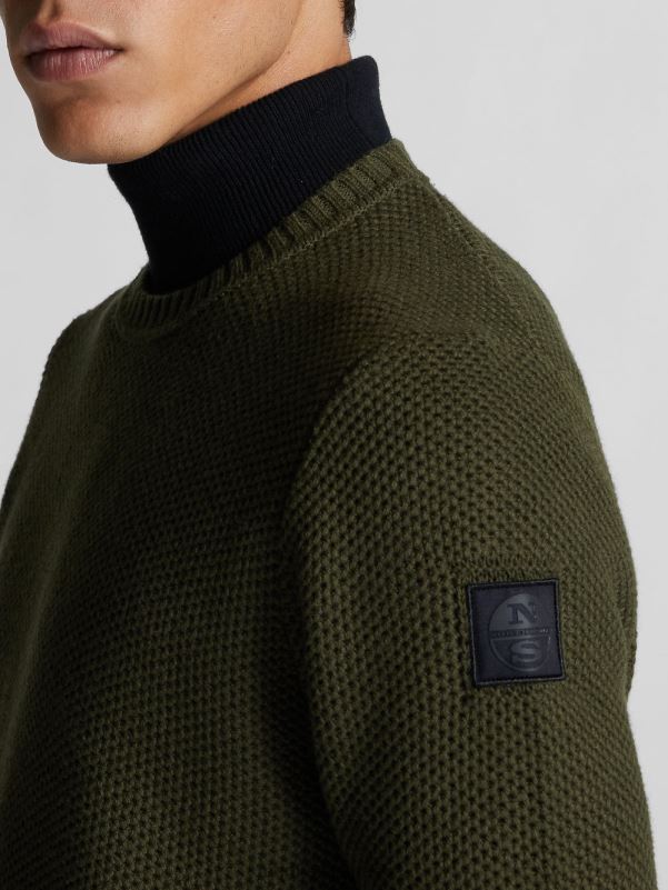 γρ North Sails άνδρες βαμβακερό και μάλλινο μπλουζάκι δασική νύχτα NZP81308 είδη ένδυσης