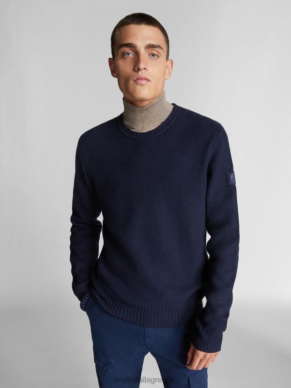 γρ North Sails άνδρες βαμβακερό και μάλλινο μπλουζάκι ναυτικό μπλε NZP81309 είδη ένδυσης