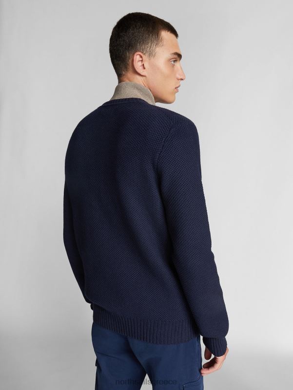 γρ North Sails άνδρες βαμβακερό και μάλλινο μπλουζάκι ναυτικό μπλε NZP81309 είδη ένδυσης