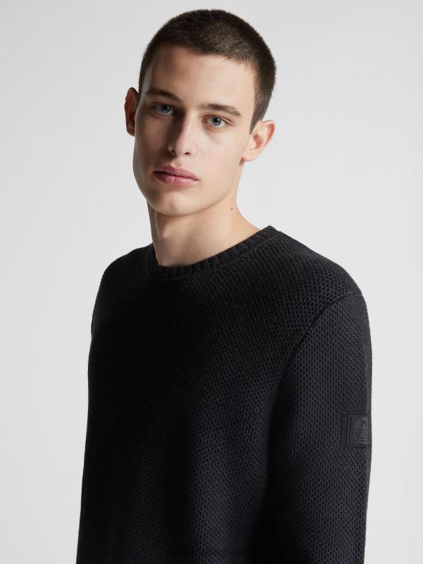 γρ North Sails άνδρες βαμβακερό και μάλλινο μπλουζάκι σκούρο γκρι μελανζέ NZP81310 είδη ένδυσης