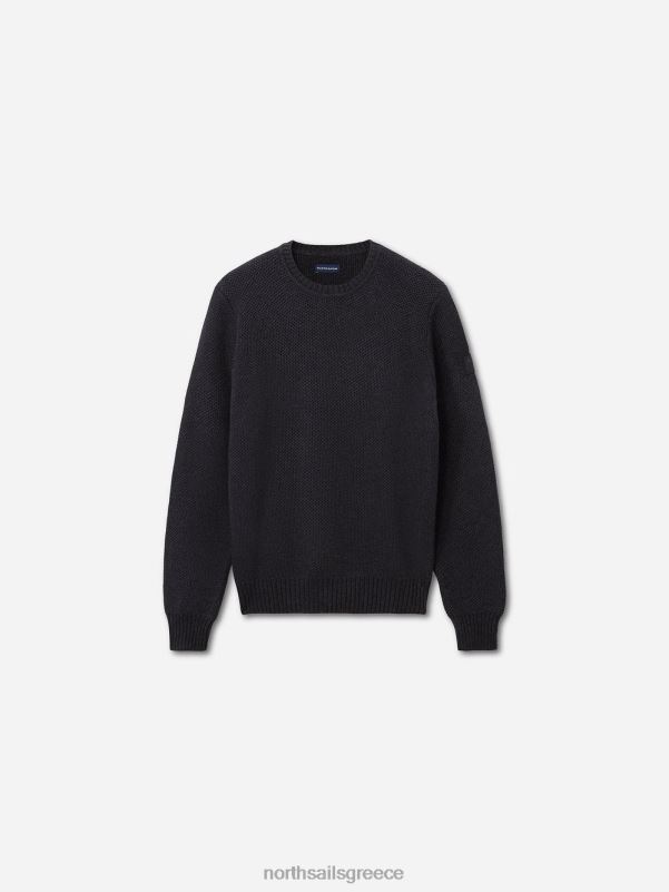 γρ North Sails άνδρες βαμβακερό και μάλλινο μπλουζάκι σκούρο γκρι μελανζέ NZP81310 είδη ένδυσης