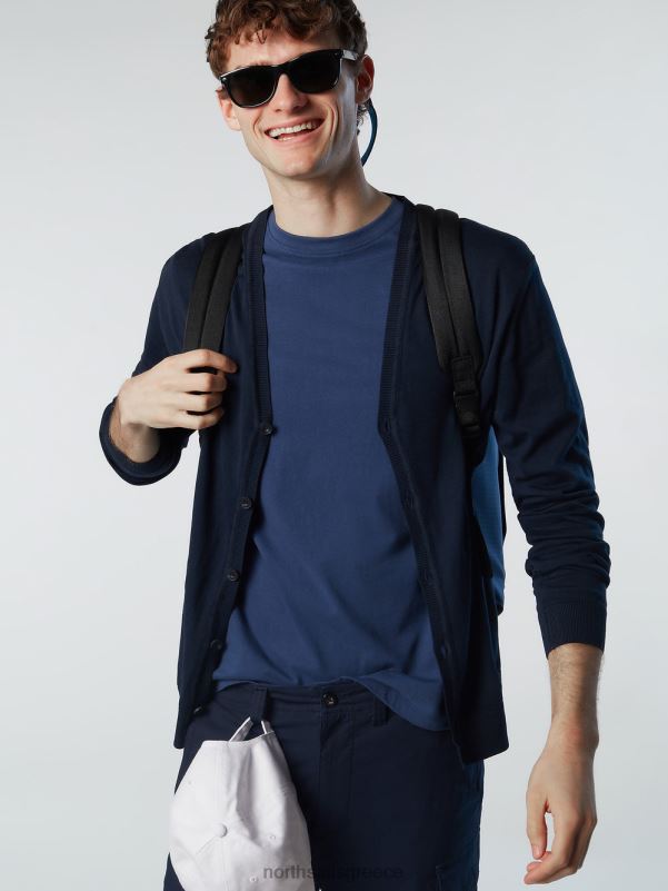 γρ North Sails άνδρες ζακέτα από οργανικό βαμβάκι ναυτικό μπλε NZP8240 είδη ένδυσης