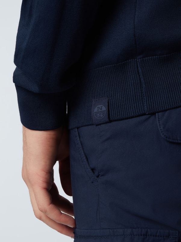 γρ North Sails άνδρες ζακέτα από οργανικό βαμβάκι ναυτικό μπλε NZP8240 είδη ένδυσης