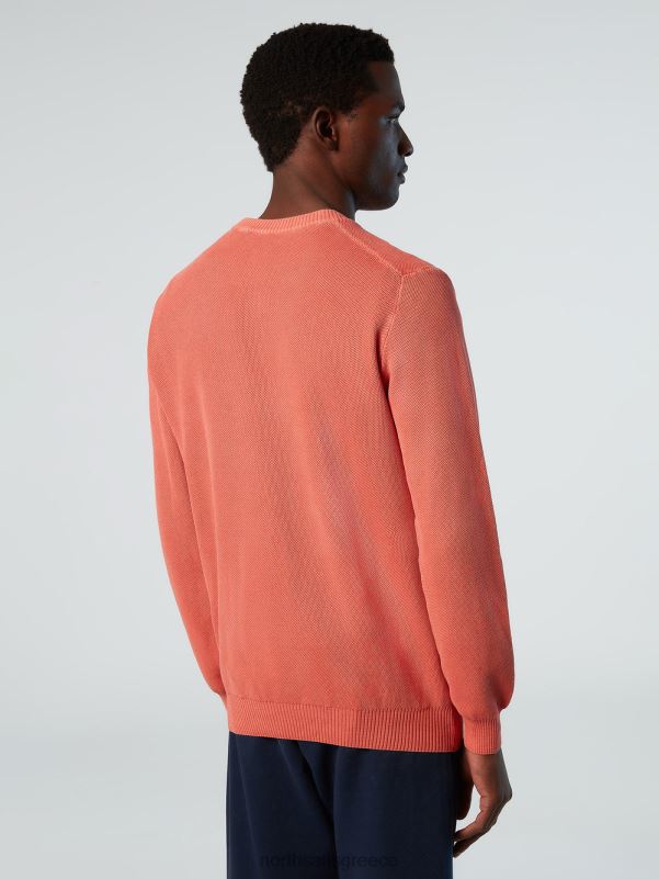 γρ North Sails άνδρες λαιμόκοψη από οργανικό βαμβάκι καρυκευμένο κοράλλι NZP8243 είδη ένδυσης