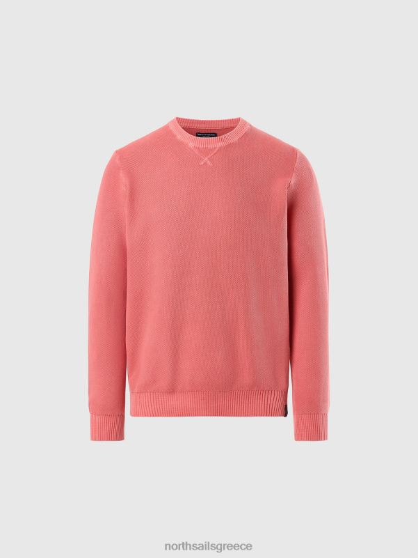 γρ North Sails άνδρες λαιμόκοψη από οργανικό βαμβάκι καρυκευμένο κοράλλι NZP8243 είδη ένδυσης