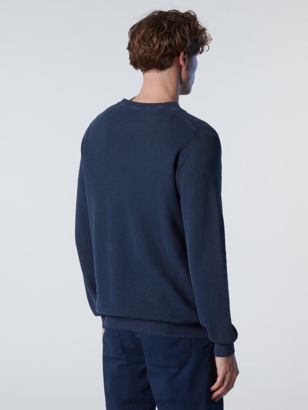 γρ North Sails άνδρες λαιμόκοψη από οργανικό βαμβάκι ναυτικό μπλε NZP8244 είδη ένδυσης