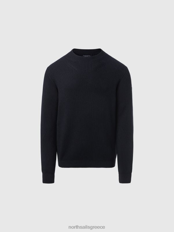 γρ North Sails άνδρες ραβδωτός λαιμός πληρώματος ναυτικό μπλε NZP8248 είδη ένδυσης