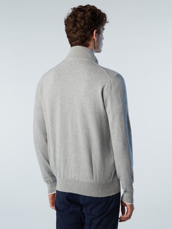 γρ North Sails άνδρες ζακέτα με φερμουάρ γκρι μελανζέ NZP8251 είδη ένδυσης