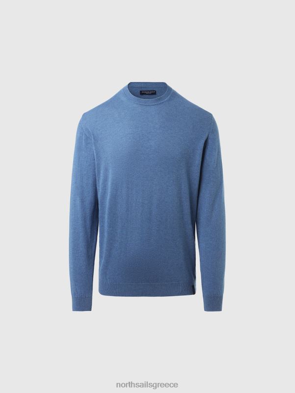 γρ North Sails άνδρες καινούργιο βραχυκυκλωτήρα με λαιμόκοψη μπλε μελανζέ NZP8253 είδη ένδυσης