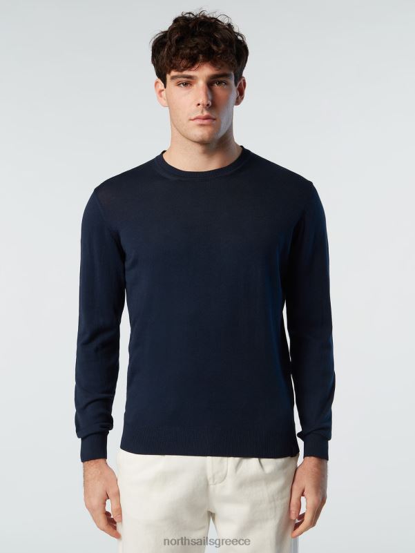 γρ North Sails άνδρες καινούργιο βραχυκυκλωτήρα με λαιμόκοψη ναυτικό μπλε NZP8254 είδη ένδυσης