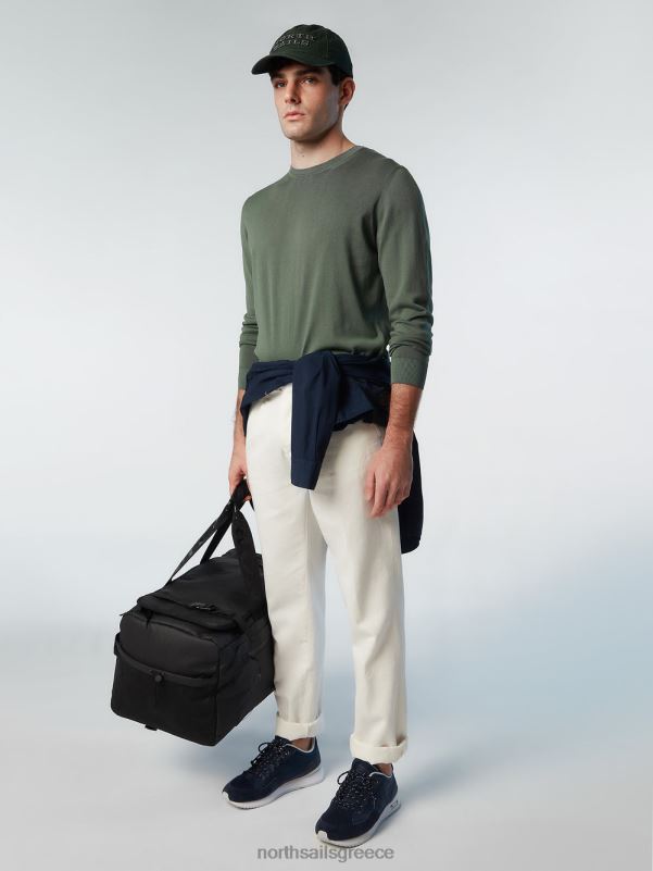 γρ North Sails άνδρες καινούργιο βραχυκυκλωτήρα με λαιμόκοψη στρατιωτικό πράσινο NZP8255 είδη ένδυσης