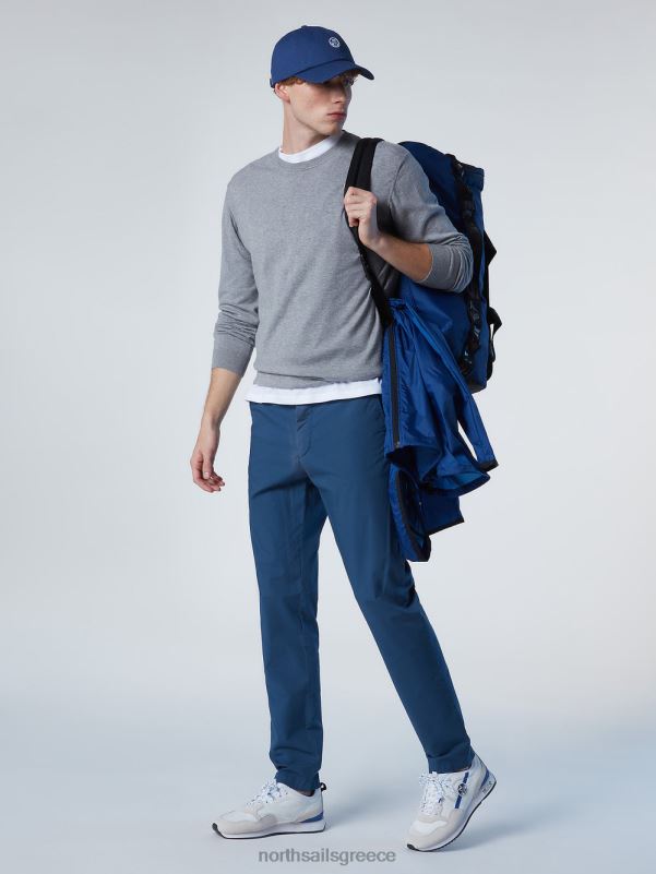 γρ North Sails άνδρες καινούργιο βραχυκυκλωτήρα με λαιμόκοψη γκρι μελανζέ NZP8257 είδη ένδυσης