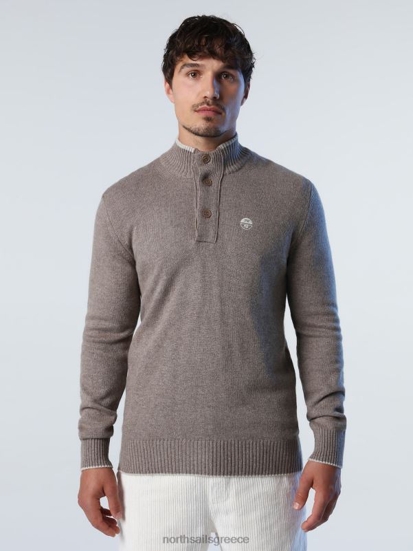 γρ North Sails άνδρες άλτης με κουμπιά απολιθωμένη μελάγχη NZP8725 είδη ένδυσης