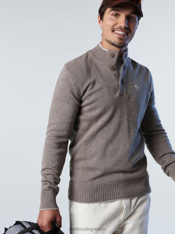 γρ North Sails άνδρες άλτης με κουμπιά απολιθωμένη μελάγχη NZP8725 είδη ένδυσης