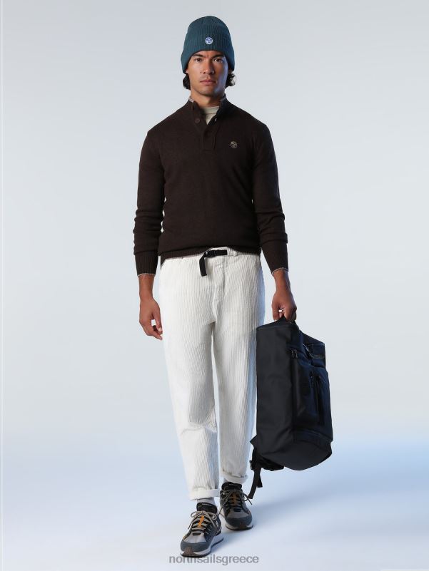 γρ North Sails άνδρες άλτης με κουμπιά κακάο NZP8726 είδη ένδυσης