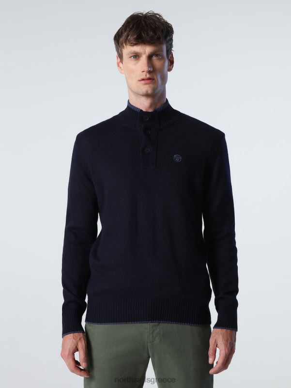 γρ North Sails άνδρες άλτης με κουμπιά ναυτικό μπλε NZP8728 είδη ένδυσης