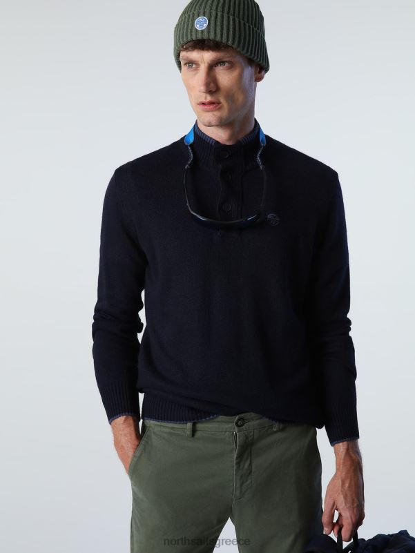 γρ North Sails άνδρες άλτης με κουμπιά ναυτικό μπλε NZP8728 είδη ένδυσης