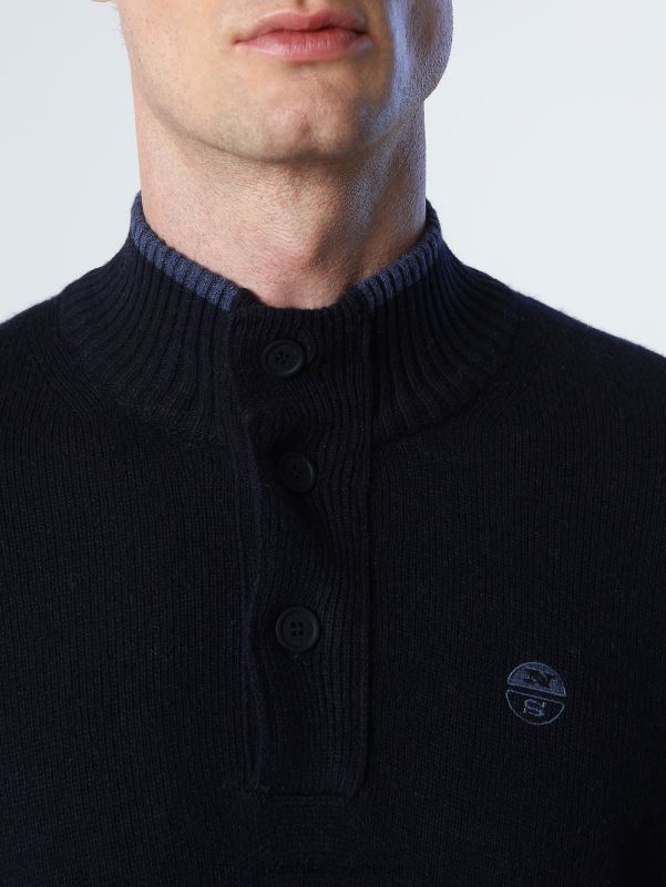 γρ North Sails άνδρες άλτης με κουμπιά ναυτικό μπλε NZP8728 είδη ένδυσης