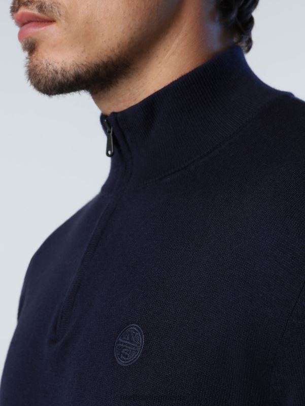 γρ North Sails άνδρες βραχυκυκλωτήρα με μισό φερμουάρ ναυτικό μπλε NZP8731 είδη ένδυσης