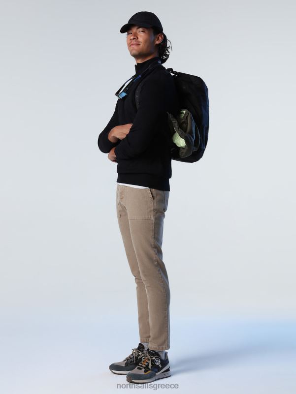 γρ North Sails άνδρες βραχυκυκλωτήρα με μισό φερμουάρ μαύρος NZP8733 είδη ένδυσης