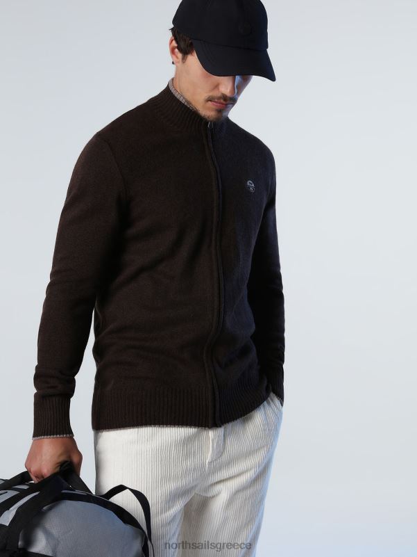 γρ North Sails άνδρες οικολογική ζακέτα από κασμίρ κακάο NZP8765 είδη ένδυσης