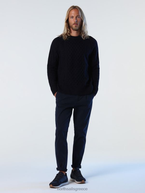 γρ North Sails άνδρες βραχυκυκλωτήρα με πλεκτό καλώδιο ναυτικό μπλε NZP8769 είδη ένδυσης